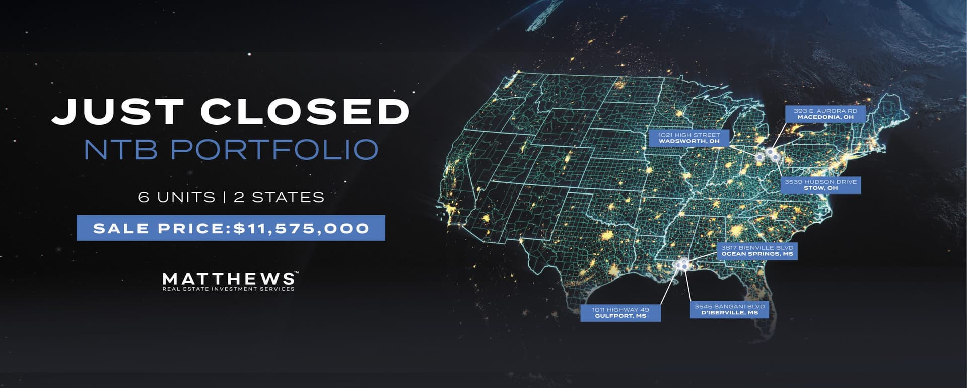 Matthews™ Brokers the Sale of Six-Property Portfolio for $11.575M featured image 