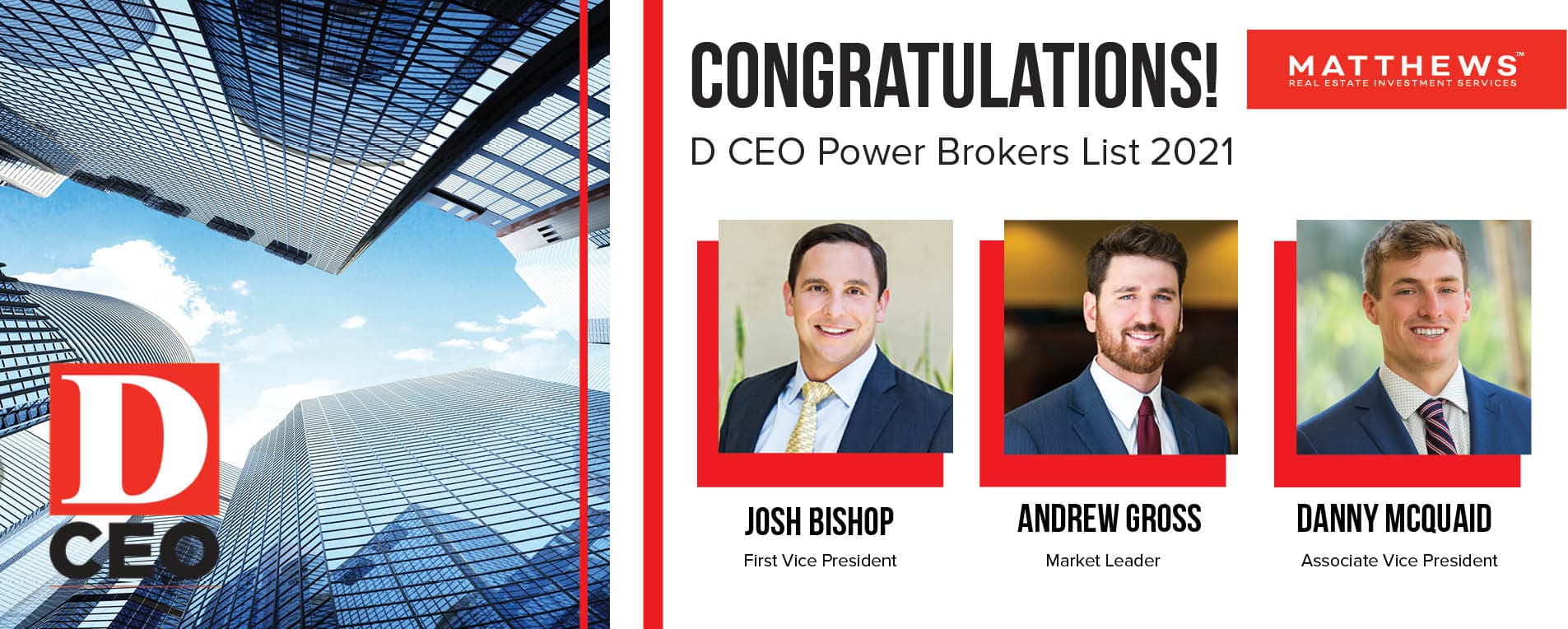 Matthews™ Agents Honored in D CEO’s Power Brokers List featured image