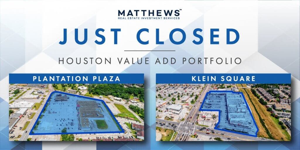 MATTHEWS™ BROKERS THE SALE OF KLEIN SQUARE AND PLANTATION PLAZA ON BEHALF OF BRIXMOR featured image
