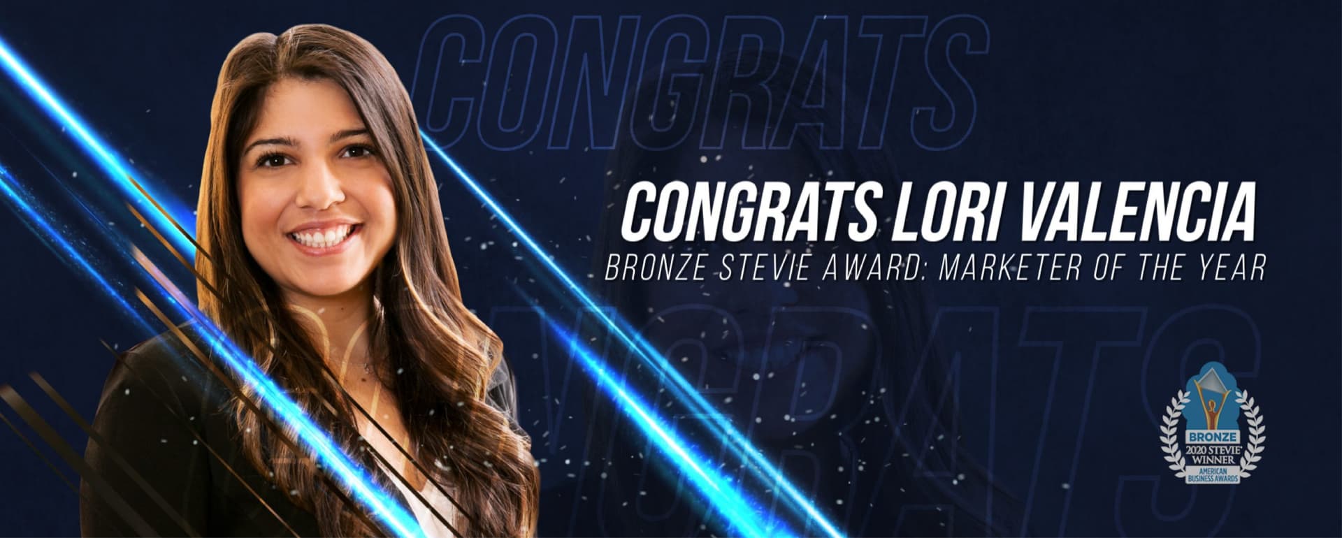 Director of Marketing, Lori Valencia, Receives a Bronze Stevie Award for Marketer of the Year featured image